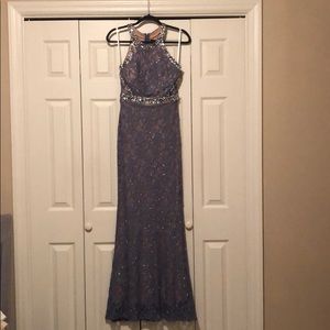 NWT! Formal homecoming dress grey silver sequins 7